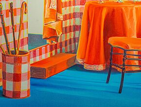 785 Entrée, Nina Childress, 2007 (détail) - Huile sur toile - Agrandir l'image (fenêtre modale)